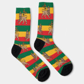 Lion of Judah Jah Rastafari Rasta Reggae Socks Socken (Rechts)