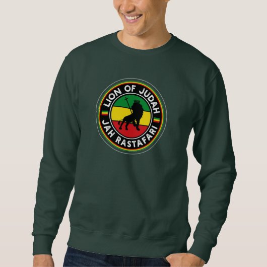 Lion of Judah Jah Rastafari Rasta Roots Sweater Sweatshirt (Vorderseite)