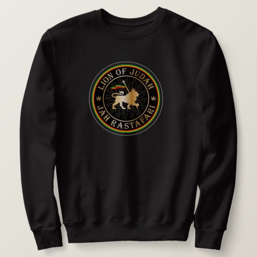 Lion of Judah Jah Rastafari Rasta Roots Sweater Sweatshirt (Design vorne)