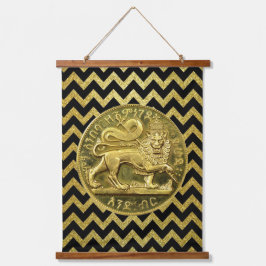 Lion of Judah Jah Rastafari Rasta Roots Wandteppich Mit Holzrahmen