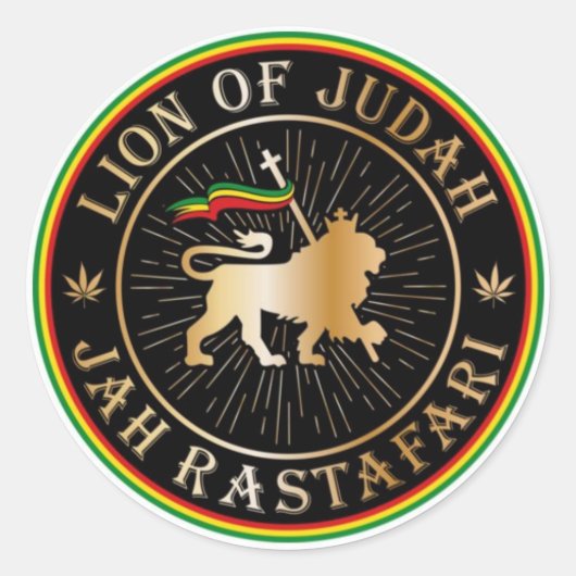 Lion of Judah - Jah Rastafari - Sticker Aufkleber (Vorderseite)