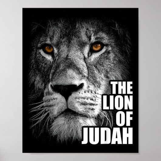 Lion Of Judah Jesus Christian Faith Over Fear  Poster (Vorne)