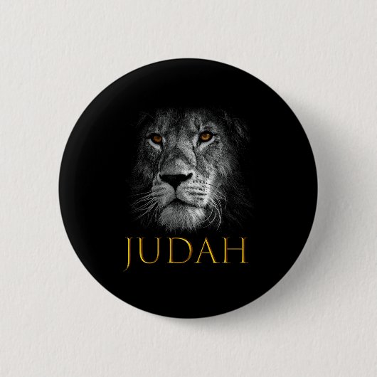 Lion Of Judah Jesus Christian Faith Over Fear Prem Button (Vorderseite)