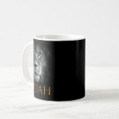 Lion Of Judah Jesus Christian Faith Over Fear Prem Kaffeetasse (Vorderseite Links)