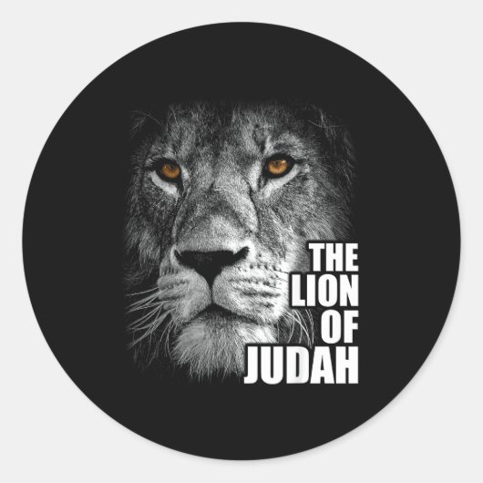 Lion Of Judah Jesus Christian Faith Over Fear Runder Aufkleber (Vorderseite)