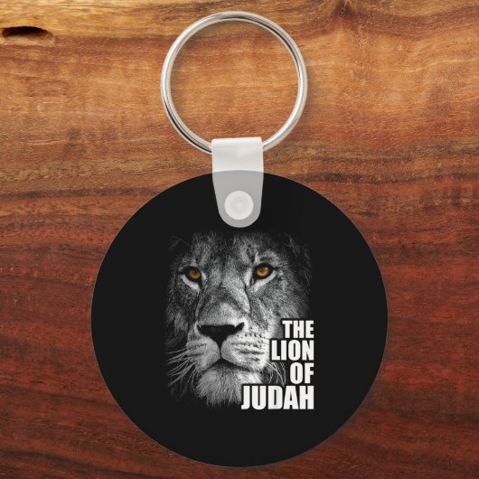 Lion Of Judah Jesus Christian Faith Over Fear Schlüsselanhänger (Vorderseite)