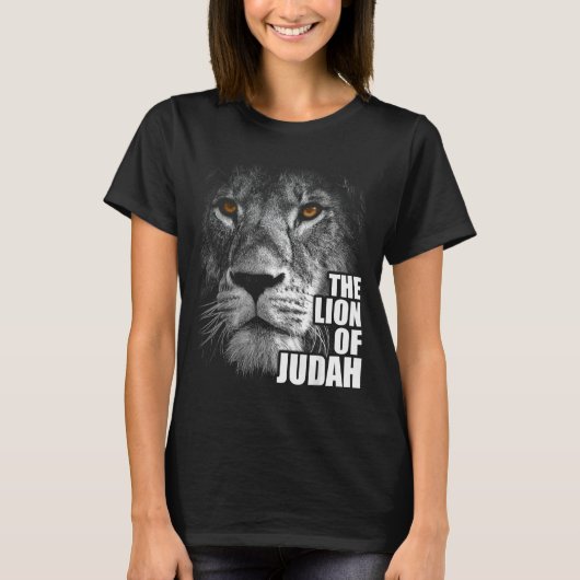 Lion Of Judah Jesus Christian Faith Over Fear T-Shirt (Vorderseite)