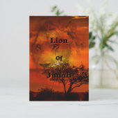 Lion of Judah KJV Flat Greeting Card Karte (Stehend Vorderseite)