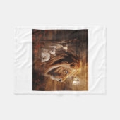 Lion Of Judah Lamb God Cross Jesus Light God  Fleecedecke (Vorderseite (Horizontal))