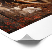 Lion Of Judah Lamb God Cross Jesus Light God  Poster (Ecke)