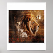 Lion Of Judah Lamb God Cross Jesus Light God Poster (Vorne)