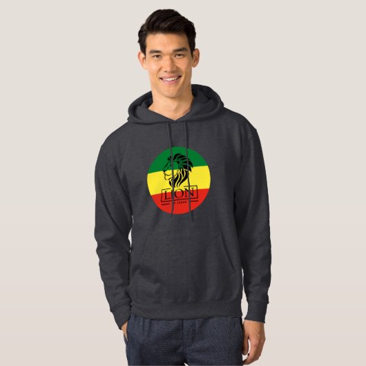 Lion of Judah - Lion Rasta Reggae Hooded - Hoodie (Vorne ganz)