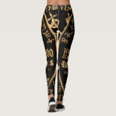 Lion of Judah - Rasta Gold - Power Yoga Leggings (Rückseite)