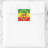 Lion of Judah Rasta Reggae Lion Ethiopian Standard Quadratischer Aufkleber (Tasche)