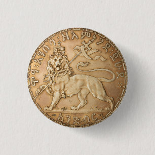 Lion of Judah Rasta Reggae Roots Jah Rastafari Button