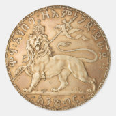 Lion of Judah Rasta Reggae Roots Jah Rastafari  Runder Aufkleber (Vorderseite)