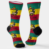 Lion of Judah Rastafari Zion I Roots Socks Socken (Gewinkelt)