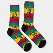 Lion of Judah Rastafari Zion I Roots Socks Socken (Rechts)