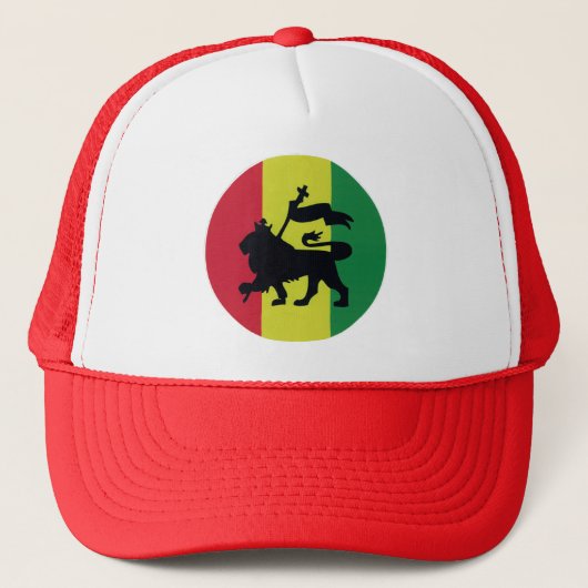 Lion of Judah - Reggae Rasta Roots - Trucker Cap  Truckerkappe (Vorderseite)