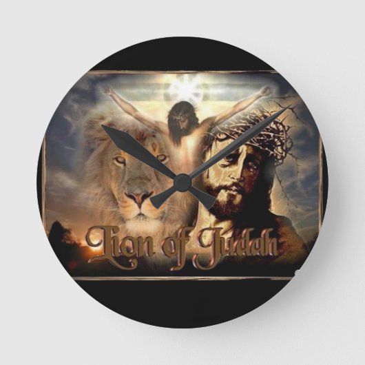Lion of Judah Runde Wanduhr (Vorderseite)