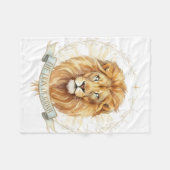 Lion of Judah Small Baby Blanket - 30x40 Plush  Fleecedecke (Vorderseite (Horizontal))