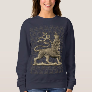 Lion of Judah Sweatshirt Jah Army Rasta Sweatshirt