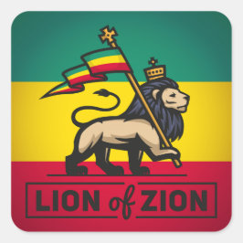 Lion of Zion - Haile Selassie - Rastafari Sticker