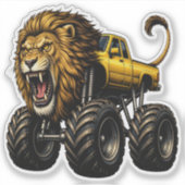 Lion Off Road Monster Truck Aufkleber (Vorderseite)