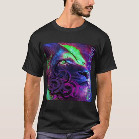 Lion Oil Black Lyon Design T-Shirt (Vorderseite)