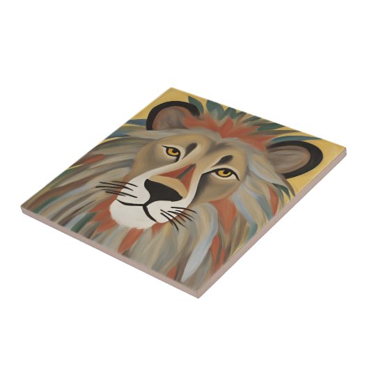 Lion Painting Fliese (Seite)
