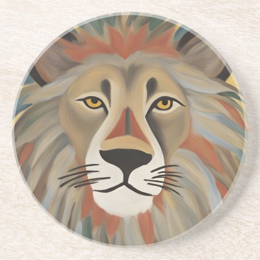 Lion Painting Getränkeuntersetzer (Vorne)