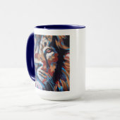 Lion Painting - Gift for Animal Lovers Tasse (Vorderseite Links)