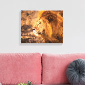 Lion Painting Golden King Art Leinwanddruck (Insitu (Wohnzimmer))