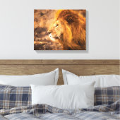 Lion Painting Golden King Art Leinwanddruck (Insitu (Schlafzimmer))