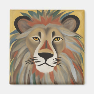 Lion Painting Magnet
