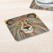 Lion Painting Rechteckiger Pappuntersetzer (angewinkelt)