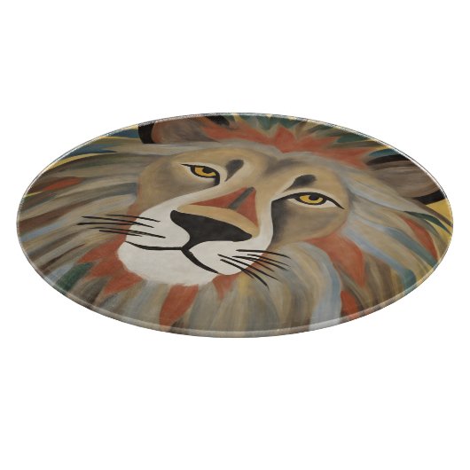 Lion Painting Schneidebrett (Ecke)