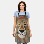 Lion Painting Schürze (Getragen)