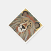 Lion Painting Serviette (Ecke)