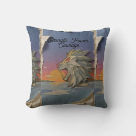 Lion Papercut Decorative Throw Pillow Kissen