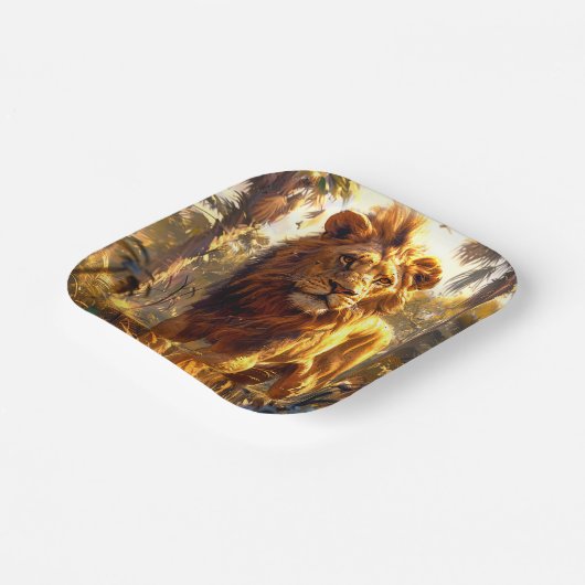 Lion Pappteller (Gewinkelt)