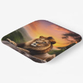 Lion Pappteller (Gewinkelt)