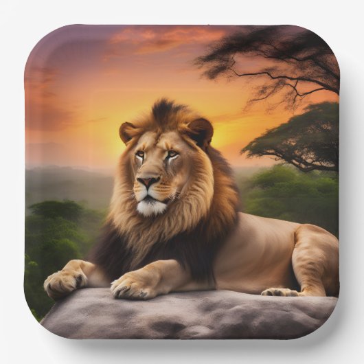 Lion Pappteller (Vorderseite)