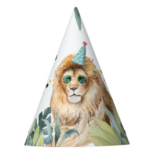 Lion Party Animals Safari Wilde Tiere Geburtstag Partyhütchen