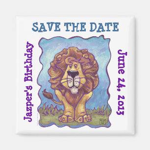 Lion Party Center Magnet