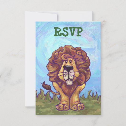 Lion Party Center UAWG RSVP Karte (Vorderseite)