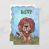 Lion Party Center UAWG RSVP Karte (Vorne/Hinten)