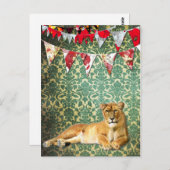 Lion Party Postcard Postkarte (Vorne/Hinten)