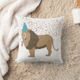 Lion Partying Animals mit einem Party Kissen