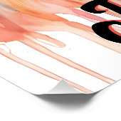 Lion Pastel Blume Safari Watercolor Savannah Cat Poster (Ecke)